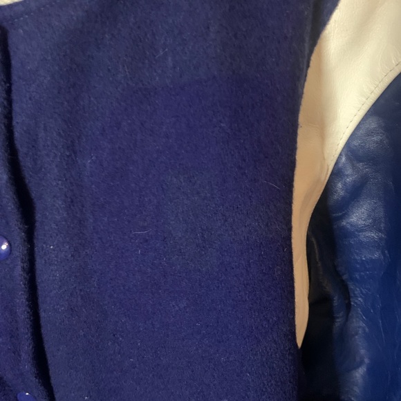 Vintage Blue and White Varsity Jacket - Picture 8 of 8